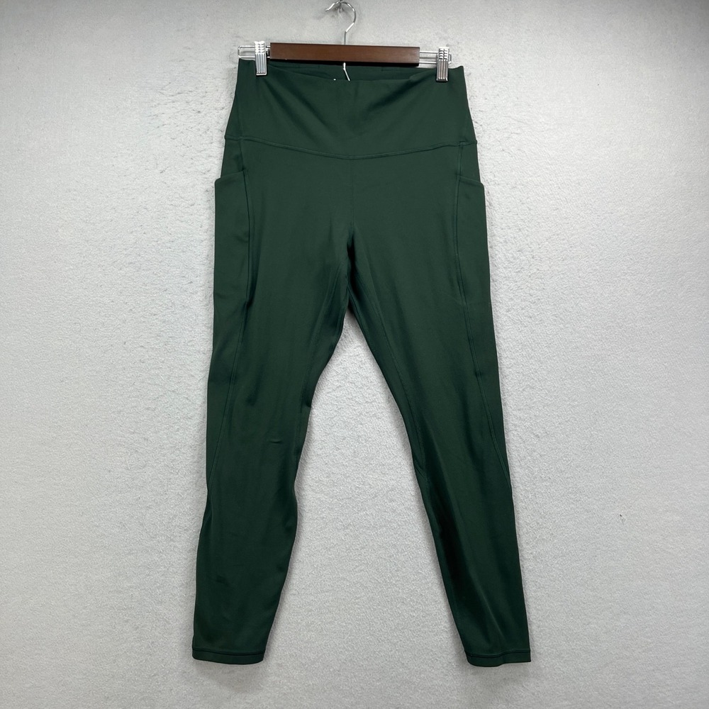Lululemon Fast and Free High-Rise Tight 25 Womens 10 Green Nulux Pocket Athletic